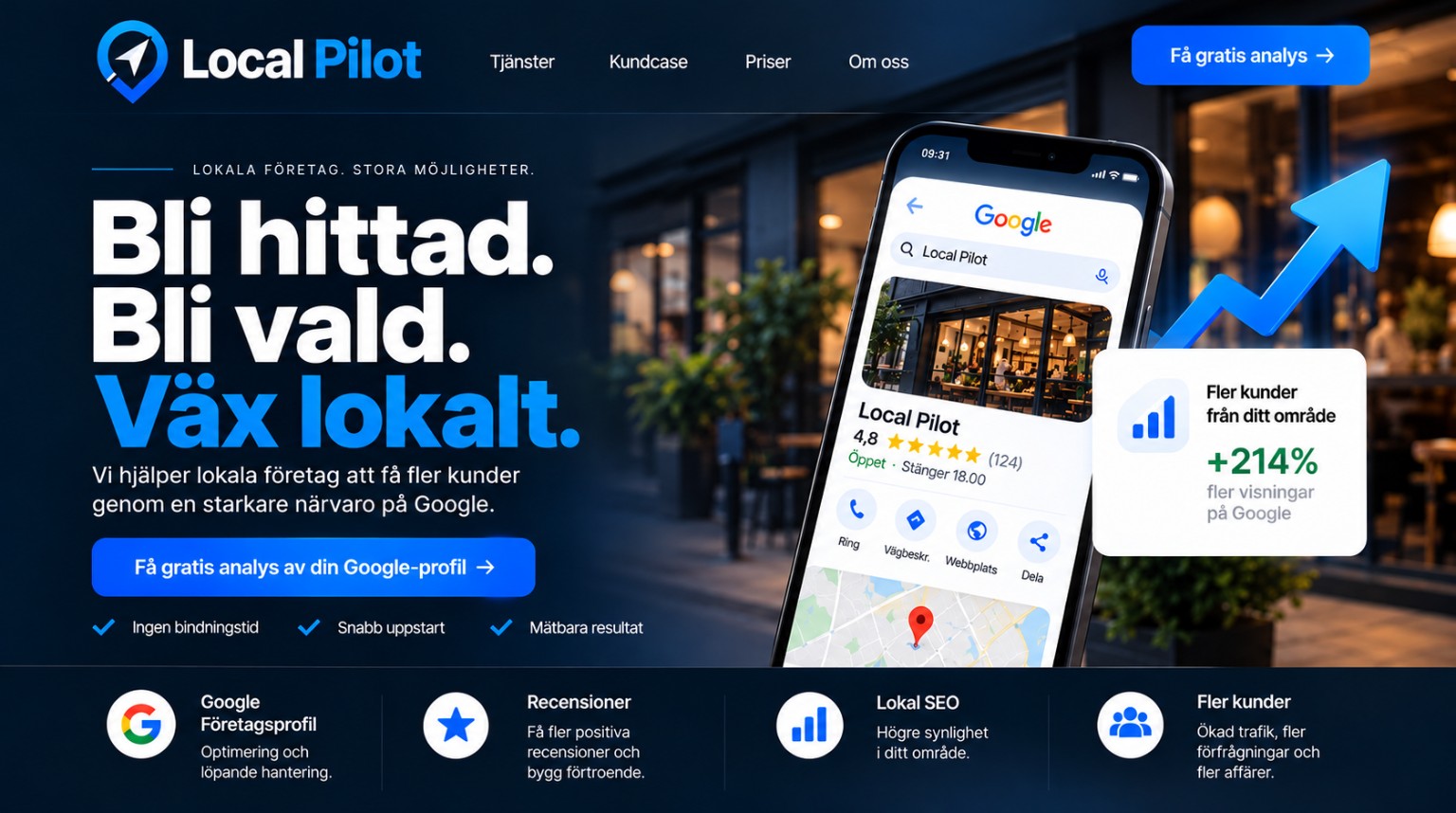 LocalPilot – Bli hittad. Bli vald. Väx lokalt. Google Företagsprofil, recensioner och lokal synlighet